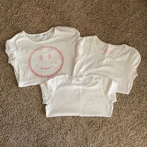 3 Girls Size 14-XL White T-shirts